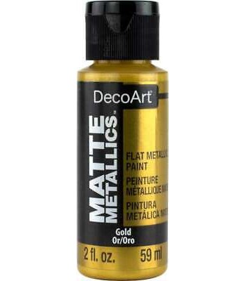DecoArt Gold Matte Metallics Craft Paints. 2oz